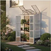 HOME DELUXE Anlehngewächshaus YANA GREEN, BxTxH: 74 x 74 x 198 cm, Transparente Hohlkammerstegplatten – idealer Lichtdurchlass