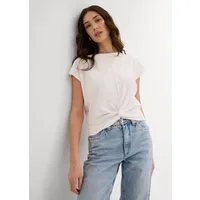 bonprix T-Shirt bequeme Passform, aus Baumwolle und Elasthan, casual Stil