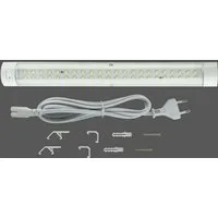 TRANGO LED Unterbauleuchte, 2460 LED Unterbaulampe *Moon* Lichtleiste, Küchen Unterbauleuchte 330mm lang 3,6 Watt 230V inkl. ON/Off Schalter 4500K Neutralweiß Led Leiste, Aufbauleuchte, Schrankbeleuchtung, Unterbauleiste