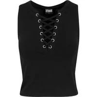 URBAN CLASSICS Yoga & Relax Shirt Urban Classics Damen Ladies Lace Up Cropped Top (1-tlg)