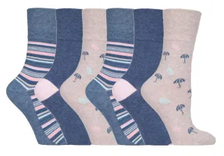Gentle Grip - 6 Paar Damen Gentle Grip nicht elastische Socken - GG170