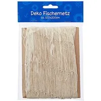 CEPEWA Hängedekoration Maritimes Deko Fischernetz ca. 100x200cm Sisal naturfarben Wanddeko