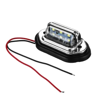2PCS 10-30V 12V 24V 6 SMD LED License Plate Tag Lights Lamps For Boat Truck SUV Trailer Truck Trailer VAN Caravan Univer