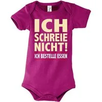 Youth Designz Kurzarmbody ICH SCHREIE NICHT Baby Body Kurzarm Strampler mit lustigem Spruch Print