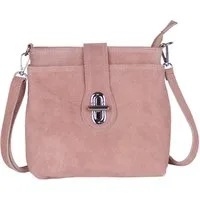 MIRROSI Umhängetasche Damen Crossbody Bag, Echtleder Made In Italy, (22x22x8cm) aus Wildleder