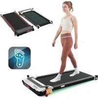 CITYSPORTS Laufband Heim-Laufbänder mit Steigung, beidseitig, mit Fußmassagematte-Funktion (Mit Tools und Schmiermitteln), 440W Bürstenloser Motor, 1-6KM/H, max. Last 120KG, Walking/Jogging Pad