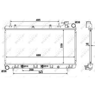 NRF Motork?hler gel?tet Subaru Forester Impreza 58372