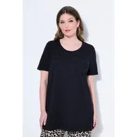 MIAMODA T-Shirt T-Shirt A-Linie3D-Blüten Halbarm