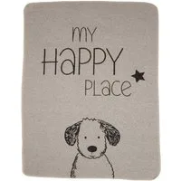 DAVID FUSSENEGGER Tierdecke Hundedecke 'my happy place' 70 x 90 cm