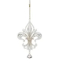 INNA-Glas Dekohänger Heraldische Lilie AZARIEL, Hänger, Glitzer, transparent-Gold, 15cm