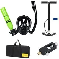 Sport-Knight® Tauchset Mini-Tauchgerät 0,5L, Komplett-Set für Schnorchler & Taucher
