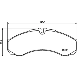 Hella Bremsbel?ge hinten Iveco Daily 4 5 6 8DB355005-371