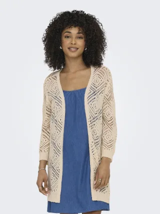ONLY - ONLWISTY 7/8 OPEN CARDIGAN KNT ecru - Gr. - XS