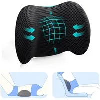 Mutig Rückenkissen Lumbalkissen Rückenkissen, Ergonomisches Lendenkissen aus Memory Foam, Rückenpolster für Back Support, Lendenstützkissen für Autositze, Lumbalkissen für Bürostuhl und Autositz, Rückenstützkissen, für unteren Rücken,verstellbares Rü