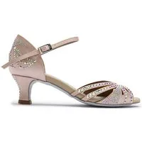 Dancing Queens Sparkle Shine Tanzschuhe - Absatz 5.0 cm flare Sandalette Satin Heels, Salsa Bachata Standardtanz Discofox