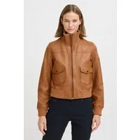 OXMO Lederjacke OXDenny Modische Echtlederjacke im Piloten-Stil