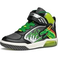 Geox J INEK BOY_Blinkschuh Sneaker Schnürboots mit cooler Blinkfunktion, Größenschablone zum Download