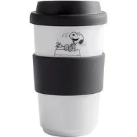 KAHLA Coffee-to-go-Becher fillit Becher 0,40 l Peanuts + Trinkdeckel, 1-tlg., Porzellan, einwandig, Made in Germany