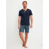 CALIDA Shorty Relax Choice (2 tlg) atmungsaktiv, Baumwolle, Oberteil mit Knopfleiste