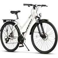 CARPAT SPORT Trekkingrad 28 Zoll Trekking Bike City Fahrrad für Damen Herren, 21 Gang Shimano, Kettenschaltung, (Aluminium Rahmen, Mechanische Scheibenbremse), City Commuter Citybike Fahrrad