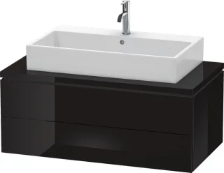 Duravit L-Cube Konsolenwaschtischunterbau wandhängend Schwarz Hochglanz 1020x547x400 mm - LC58190404 LC581904040