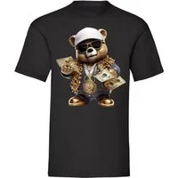 Banco T-Shirt Gangster Bär Money DTF Druck aus 100% Baumwolle