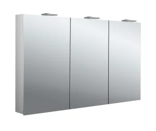 emco Lichtspiegelschrank flat 2 Style, Aufputz, mit Waschtischbeleuchtung, 3 Tür, 1200 mm, 979706308 979706308