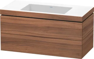 Duravit L-Cube c-bonded Set wandhängend Nussbaum Matt 1000x480x500 mm - LC6928N7979 LC6928N7979