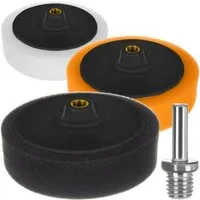 ISO TRADE Polierschwamm Autopolierer Putzschwamm, (Spar-Set, 3 St., universell), Polierschwamm 150 mm Polierpad Set für Auto M14 Bohrer Adapter