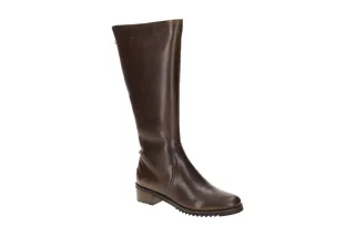 Everybody 11657U3254 GL354 Brisa Damenstiefel - dunkelbraun Glattleder Knieho...