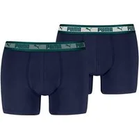PUMA Boxershorts PUMA MEN CHROMATIC WAISTBAND BOXERS 2P (2er Pack) elastischer Logobund, ohne Eingriff