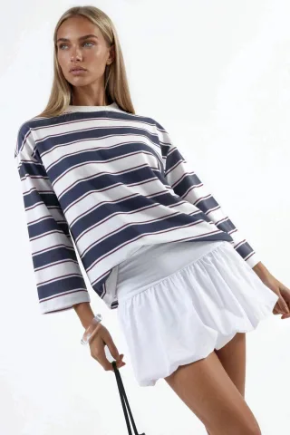 High Waist Mini Skater-Rock