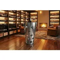KAWOLA Bartisch VINO – Stehtisch Dubbeglas Design – Edelstahl – Keramikplatte, High-End-Keramik, ca. 111 cm Höhe, moderner Bar- & Wohnstil