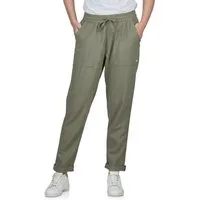 DENIMFY Chinohose Damen Leinenhose DFLinda Regular Fit Sommer Freizeithose mit Taschen