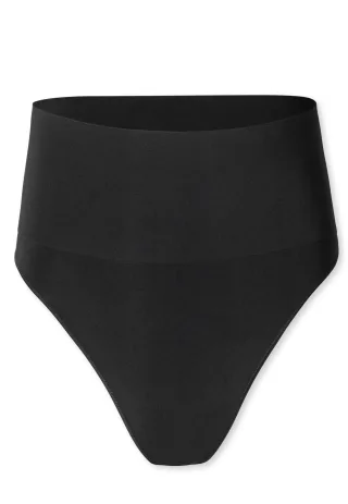 SCHIESSER - High Waist Cheeky String schwarz - Gr. - L