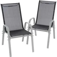 VCM Gartenstuhl Sessel 92,5x55x58cm (2 St)