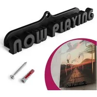 Mobilefox Wanddekoobjekt Schallplatten Wandhalterung NOW PLAYING für LP Disc Vinyl