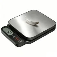 OYLCDI Küchenwaage Digitale Küchenwaage, Edelstahloberfläche, LCD-Display, (Tara-Funktion, automatische Abschaltung, digitale Edelstahl-Lebensmittelwaage), Messgenauigkeit 1 g,bis 5000g 5kg, g/ml/oz/lb/fl