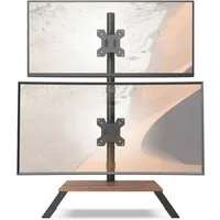 AOKCOS Monitorständer, (bis 27 Zoll, mit Regal & Abnehmbaren Metallfüßen & für 2 Bildschirme)