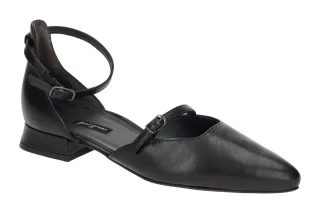 Paul Green Damenschuhe 1134-03 Riemchen Pumps Schwarz Echtleder Gummisohle