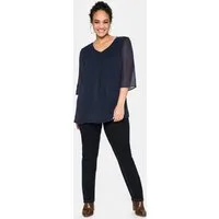 Sheego Klassische Bluse Tunika 3/4-Arm