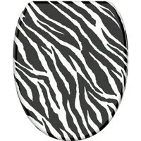 Sanilo WC-Sitz Zebra Look mit Absenkautomatik & Quick Release, Premium Toilettendeckel, abnehmbar, leichte Montage von oben
