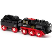 BRIO® Spielzeug-Zug Batterie-Dampflok mit Wassertank, mit Licht- und Dampffunktion