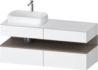 Duravit Qatego Konsolenwaschtischunterbau wandhängend Weiß Matt 1400x550x600 mm - QA4765043180000 QA4765043180000