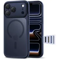 TECH PROTECT Handyhülle Magpeak CC Case kompatibel mit iPhone 17 Pro Marineblau 6.3 Zoll, Hybridcase mit mattem Marineblau Design und Magnetring
