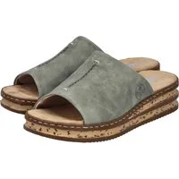 Rieker Pantolette Keilabsatz, Sommerschuh, modische Keilsohle