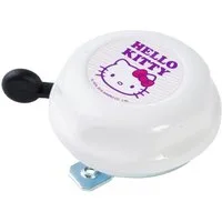 STAMP Fahrradklingel Fahrrad-Glocke Hello Kitty Motiv Weiß, Fahrrad-Klingel für Kinderfahrrad Tretroller Dreirad etc.