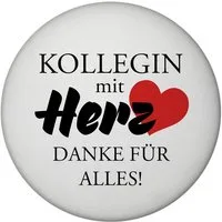 speecheese Magnet Kollegin mit Herz Danke für Alles! Magnet rund rund