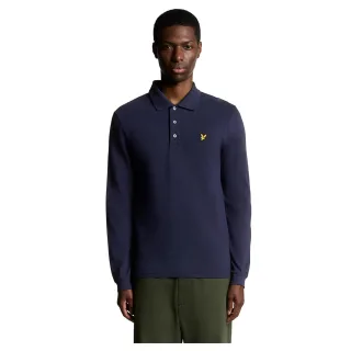 Lyle & Scott - Poloshirt für Herren, Mit Markenzeichen, Langärmlig (Dunkles Marineblau)