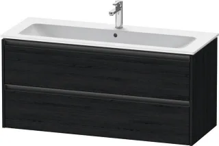 Duravit Ketho.2 Waschtischunterbau wandhängend Eiche Schwarz Matt 1210x480x550 mm - K25265016160000 K25265016160000